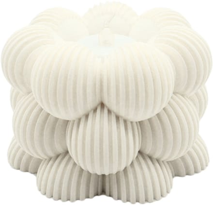 Waxinelichthouder Bubble Schuin Gestreept - Donker Groen - 3d geprint - Moderne woonaccessoire - Stijlvolle waxinelichthouder