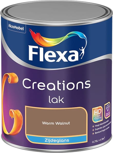 Flexa - Creations Lak Zijdeglans - Warm Walnut - Mengverf - 750 Ml