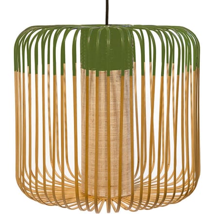 Forestier hanglamp Bamboo M, Ø 45 cm, groen