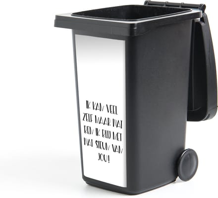 Container sticker Beterschap - Quote - Zwart - Steun - 44x98 cm - Kliko sticker