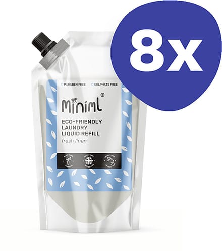 Miniml Wasmiddel Fresh Linen - 1L Refill (8x 1L)