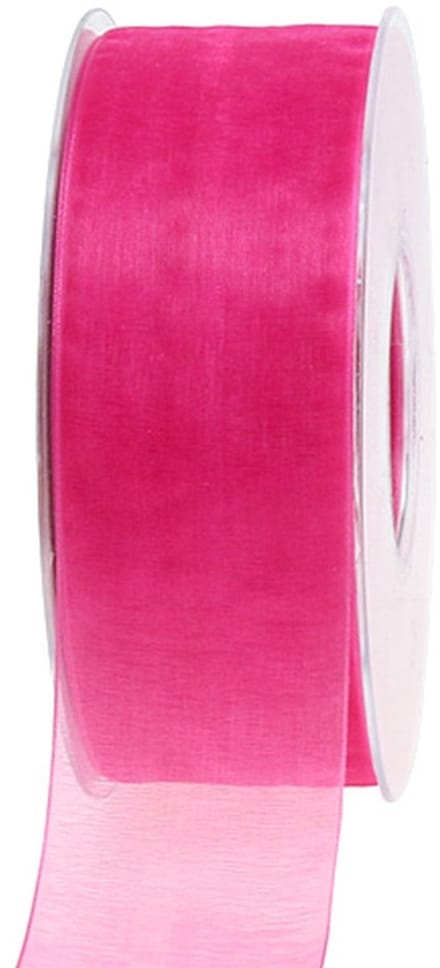 Organza lint cadeaulint roze lint zelfkant 40mm 50m