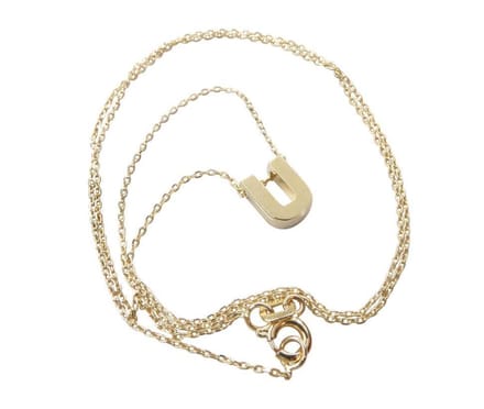 Gouden ketting met U hanger