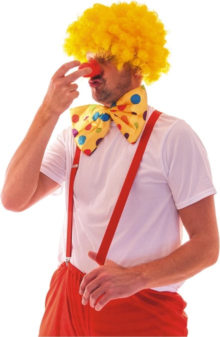 Atosa Verkleed Bretels voor volwassenen - Rood - Carnaval verkleedaccessoires - polyester - verstelbaar