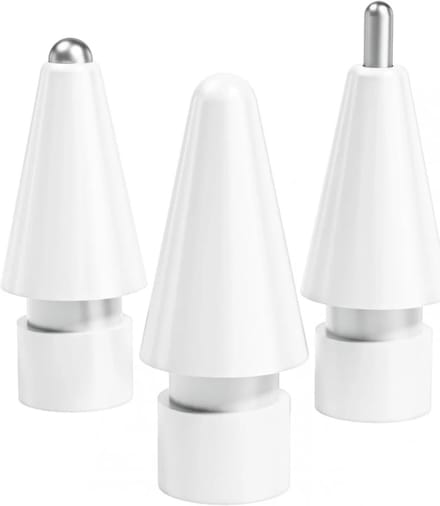 Replacement Plastic en Metalen Tips - Geschikt voor Apple Pencil 1st Gen & 2nd Gen - Vervangende Tips 3 Stuks - Wit