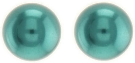 Behave - Dames parel oorknoppen blauw 1 cm - Tijdloos minimalisme