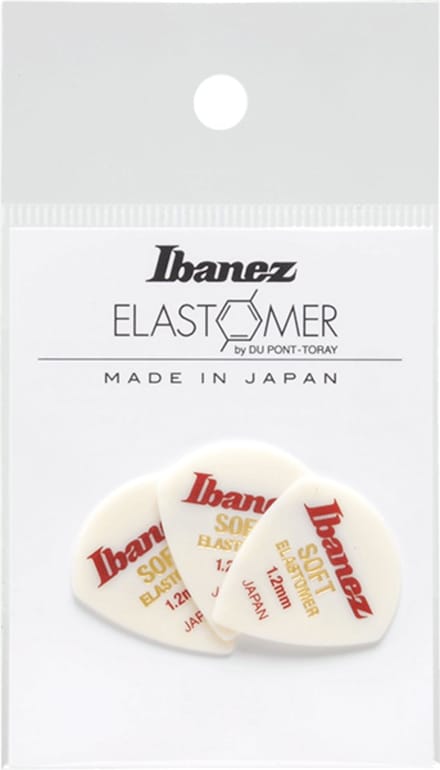 Ibanez BEL18ST12 Elastomer Jazz Guitar Pick Soft 1.2mm (3-Pack) - Plectrum set