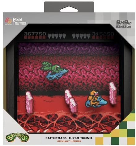 Pixel Frames Battletoads Shadow Box Art 23x23CM-Turbo Tunnel (Diversen) Nieuw