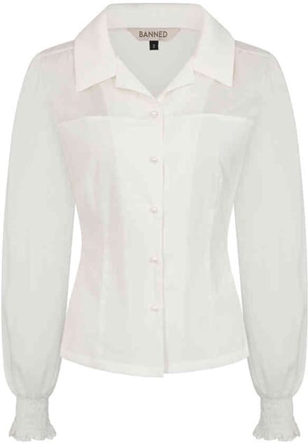 Banned - Bonnie Blouse - XL - Wit