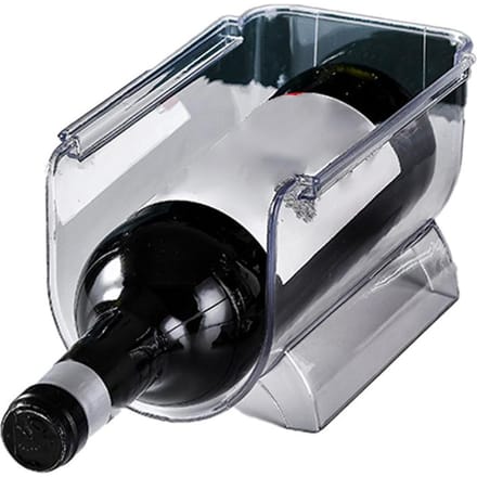 Wijnorganizer, stapelbaar, transparant, plastic, waterbeerflessenhouderrek voor thuisdisplay 1 schoon