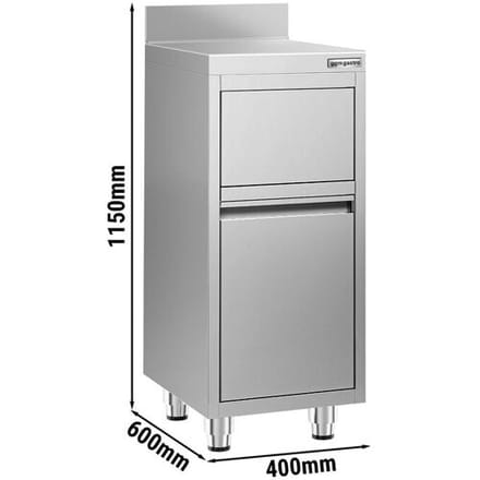 GGM Gastro Mülleimer - mit Klappdeckelöffnung - 400x600mm - mit Aufkantung