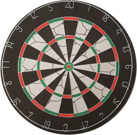 Papieren Dartbord met Twee Verschillende Schietschijven