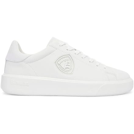 Blauer Witte Polyurethaan Heren Sneaker