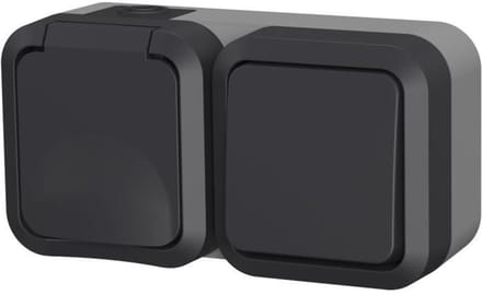 Dubbel stopcontact - QUARX - Aqua Pro - Buiten, verticaal, IP55, 250V, 16A