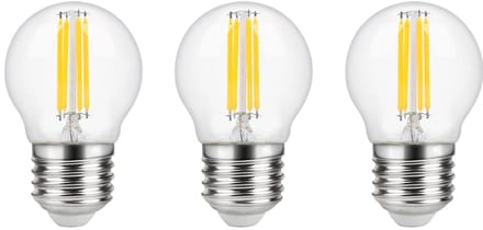 SPL E27 LED Lamp 4W Dimbaar - CRI 93 - Extra Warm Wit - LED Filament G45 - Vervangt 26W - 3 Stuks