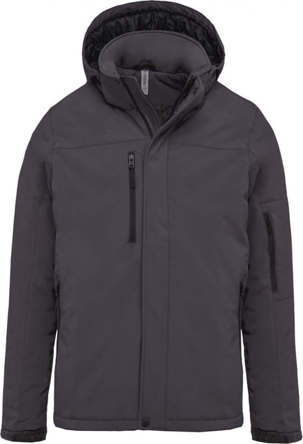 Kariban Gewatteerde softshell herenparka met capuchon K650 - Titanium - L