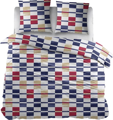 Snoozing Bibi Dekbedovertrek - Extra breed - 260x200/220 cm - Blue