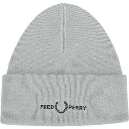 Fred Perry Beanie met grafisch logo voor volwassenen (Zilver)