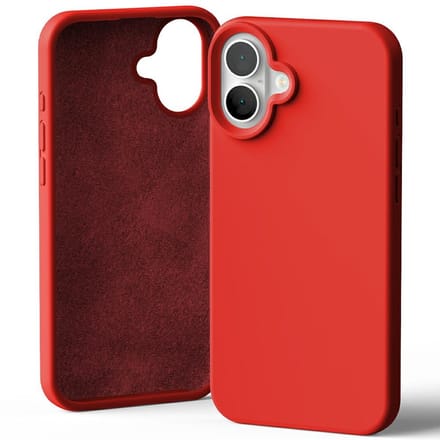 Mercury Silicone Serie - Hoesje voor iPhone 16 Plus - Silikon - Rood - Beschermend
