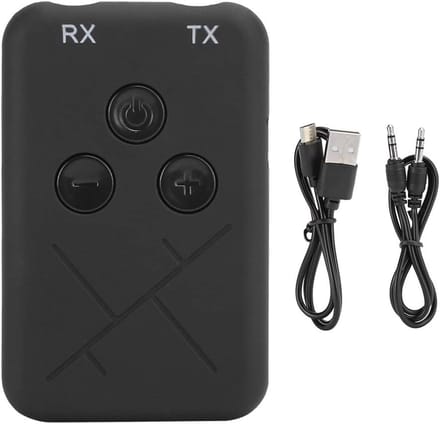 2-in-1 Bluetooth-audioadapter – Draadloze Stereozender – Multipoint 3,5 mm – voor Thuis, Geluidsysteem en Muziekstreaming in de Auto