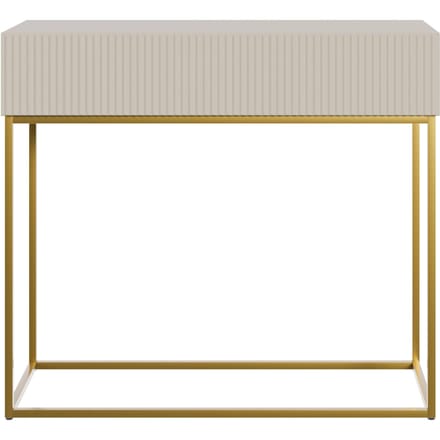Selsey Veldio - Kaptafel 90 cm - Wit met gouden poten