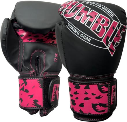 Bokshandschoenen Kinderen Rumble Camo Zwart-Roze 6 Oz