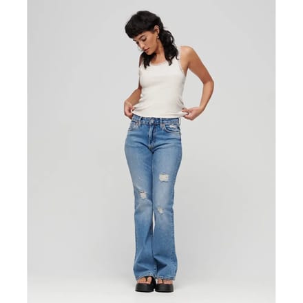 Superdry - Athletic Essentials Vintage hemdtopje met kanten rand - Dames - Vesten