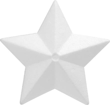 Glorex Hobby Piepschuim kerst ster - 15 cm - hobby knutselen vormen / figuren - wit