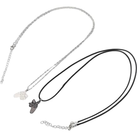 2 stuks Prachtige Bijpassende Controller Kettingen Magnetische Hangers Ketting Valentijnsdag Ketting white