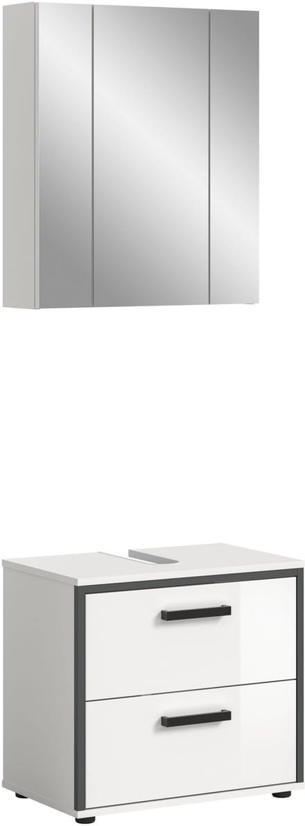 Kojak badkamer 60cm wit, hoogglans wit.