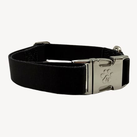 Solid - Zwart - Halsband Hond - S- 28 / 40 cm