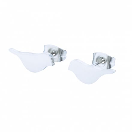 Oorbellen - vogel - RVS - zilverkleur - Charme Bijoux