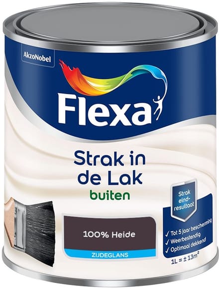 Flexa - Strak In De Lak Buitenlak Zijdeglans - 100% Heide - Mengverf - 1 L