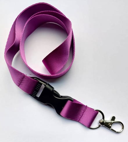 Ecorare® - 5 stuks Sleutelkoord - Kliksluiting - Lanyard - Keycord - Paars - 50 cm