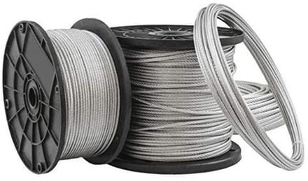 Stalen kabel 50 m 5 mm gegalvaniseerd EN 12385-4 6x7+FC