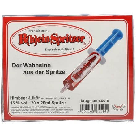 Krugmann R(h)einspritzer Himbeerlikör 15% Vol. 20x0,02l PET