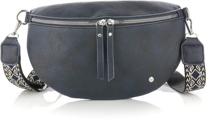 "Leren" Tas | Bodybag | Navy | Luxe schouderband
