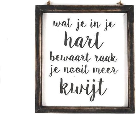 Wat je in je Hart bewaart Tekstlijstje