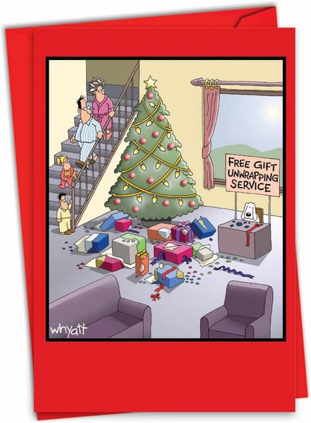 Grappige Kerst Wenskaart met Envelop