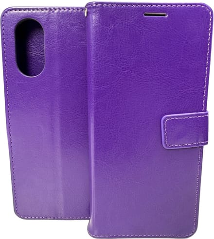 Portemonnee Book case Hoesje Geschikt voor: Oppo A17 - Paars
