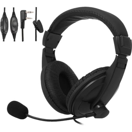 PTT VOX-oortelefoon met microfoon Walkie-talkie-headset Over-ear radio-hoofdtelefoon Ruisonderdrukking K Plug