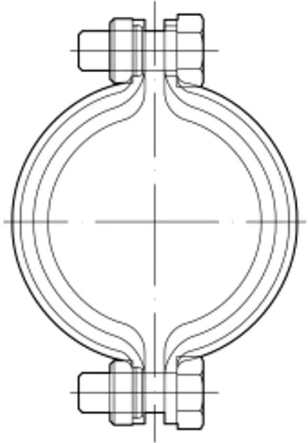 ACO Borgklem GM-X DN80 (570033080), 0174.45.00
