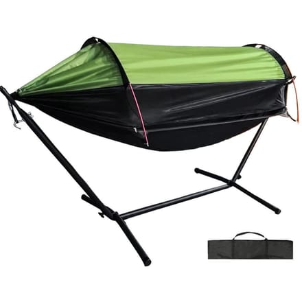Push-pull Anti-rollover hangmat met klamboe Buiten Dubbele Campingschommel Binnen Hangstoel voor kinderen Hammock + storage bag
