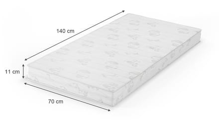Vitalispa Kinder matras – 70 x 140 cm H2 hardheidsniveau Wit
