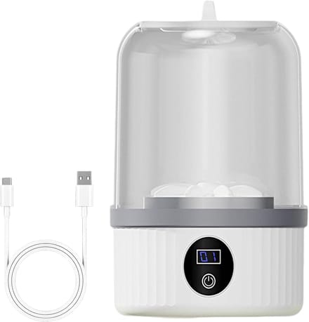 Mini Wasunit - Draagbare Wasmachine - Kleding Reinigen - Stille Werking - 20.5 x 12.5 x 20.5 cm - Wit