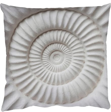 Sierkussens - Kussentjes Woonkamer - 50x50 cm - Schelp - Spiraal - Wit
