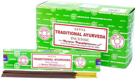 Satya - traditional ayurveda - wierookstokjes - doos van 12 stuks x 15 gram