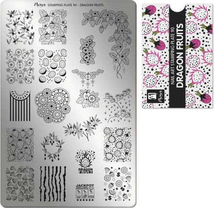 Moyra Stamping Plate 90 - Dragon Fruits