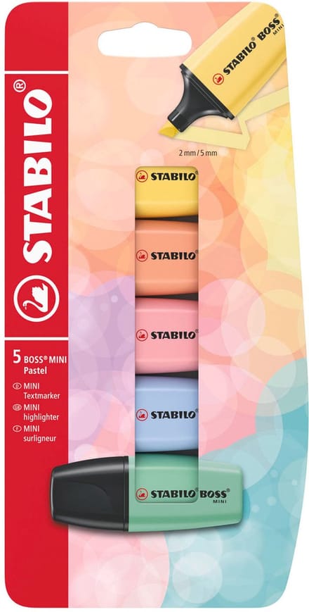 STABILO BOSS MINI Pastel Markeerstiften - 5dlg.