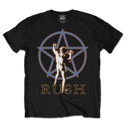 Rush - Starman Glow Heren T-shirt - M - Zwart